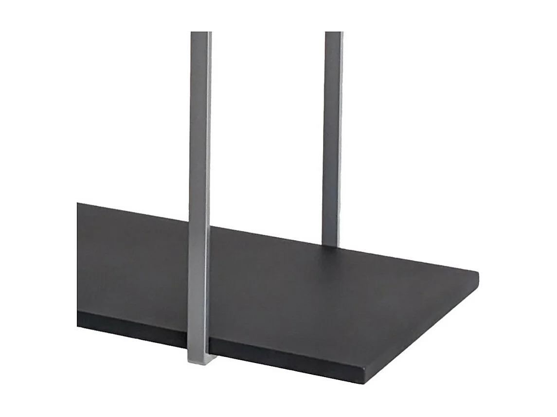 BAR SHELF regal 115 cm GRAU SCHWARZ mit 2 Ablagen für gläser und flaschen von Yelloo