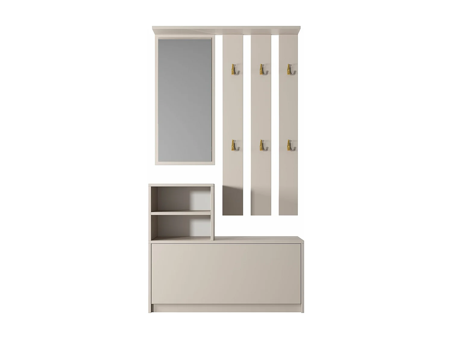 Ensemble d'entrée avec miroir - 85 cm - cachemire - YESFIR