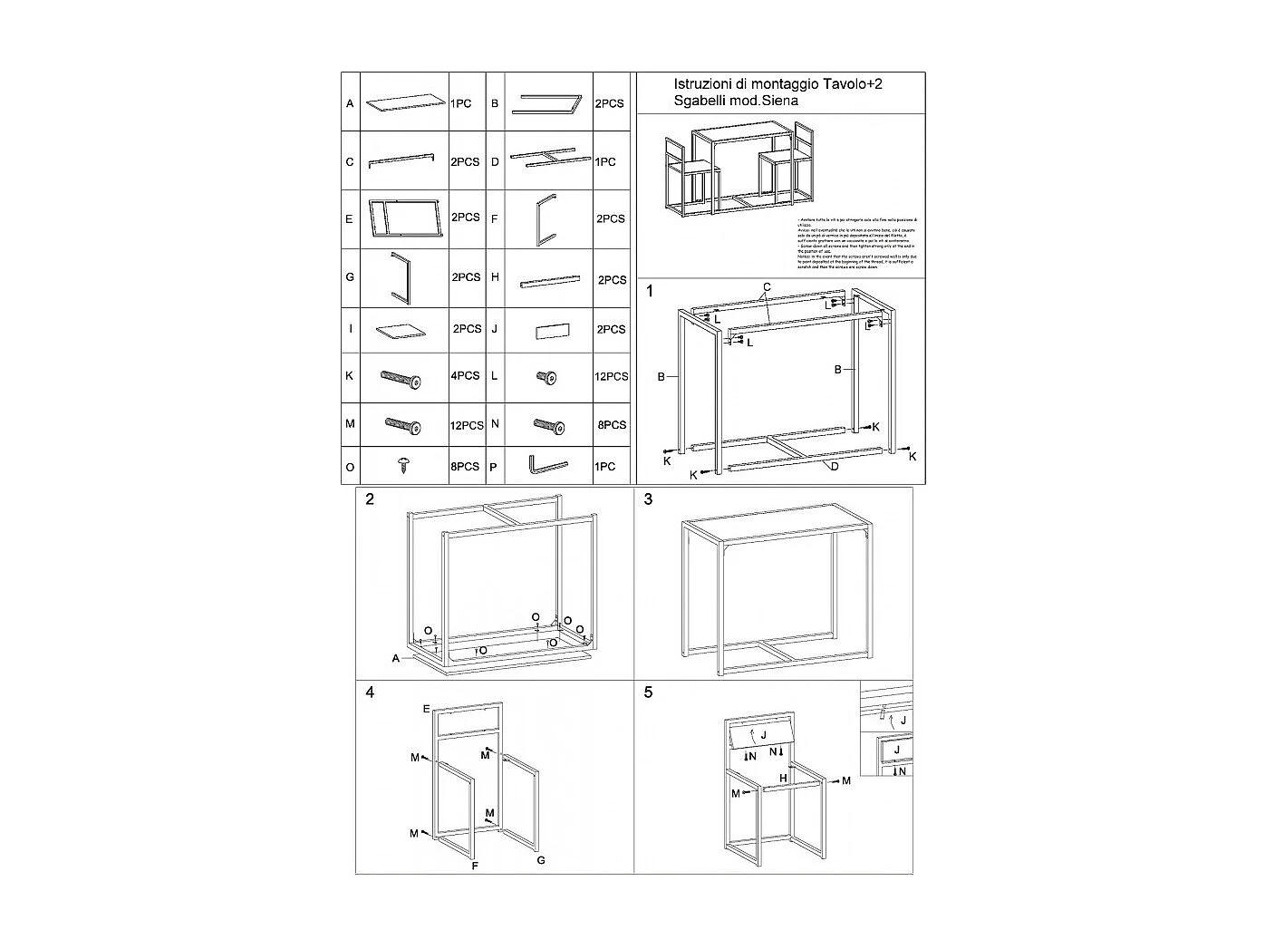 Lot de table de bar et 2 chaises en noyer brun. Modèle compact et peu encombrant. SIENA par Yelloo