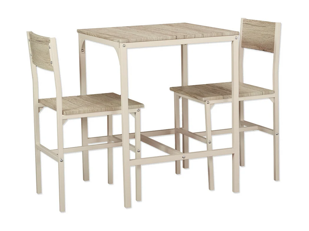 Set Tavolo Bar Con 2 Sedie colore beige e rovere chiaro mod. PORTOFINO by Yelloo
