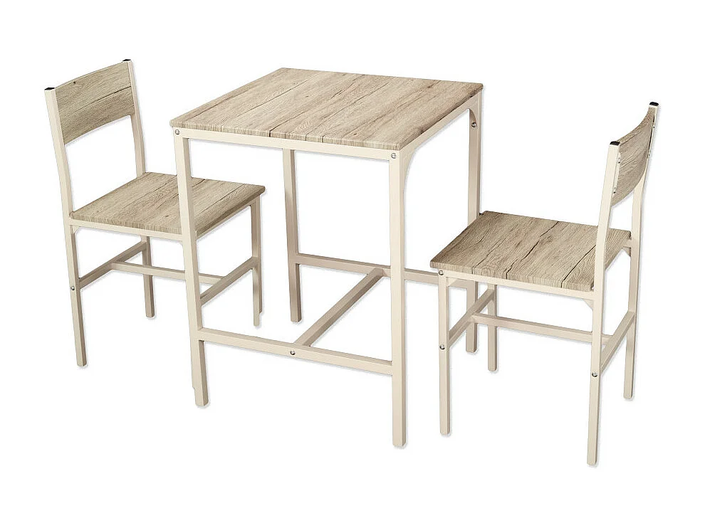 Set Tavolo Bar Con 2 Sedie colore beige e rovere chiaro mod. PORTOFINO by Yelloo