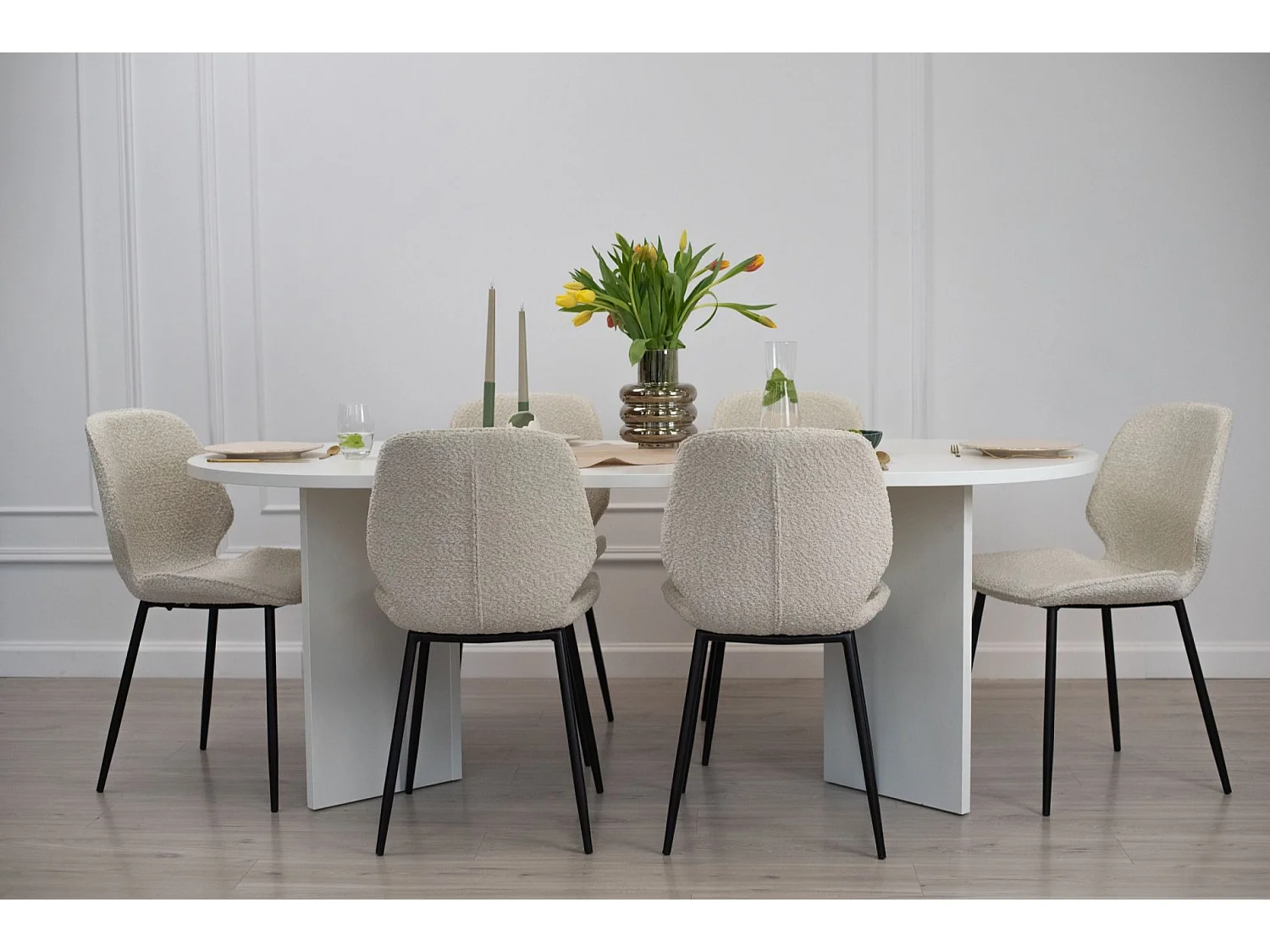 Eettafel - wit - 90x204 cm - OVO