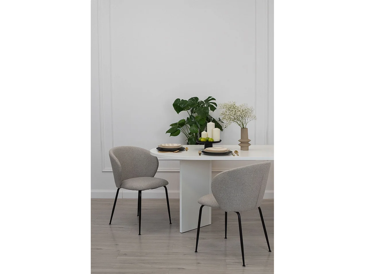 Table à manger - blanc - 90x204 cm - OVO