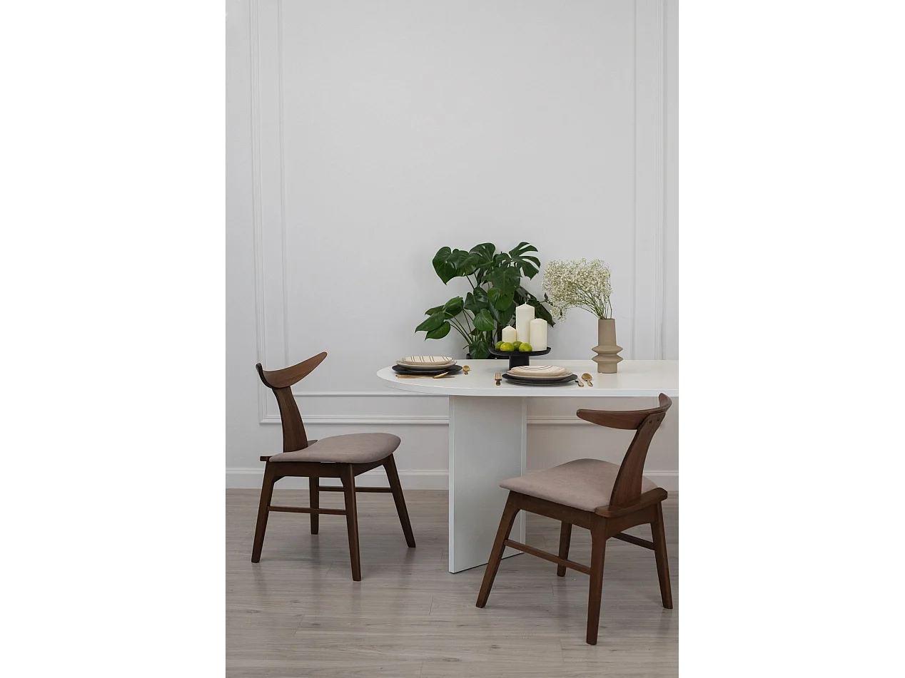 Table à manger - blanc - 90x204 cm - OVO