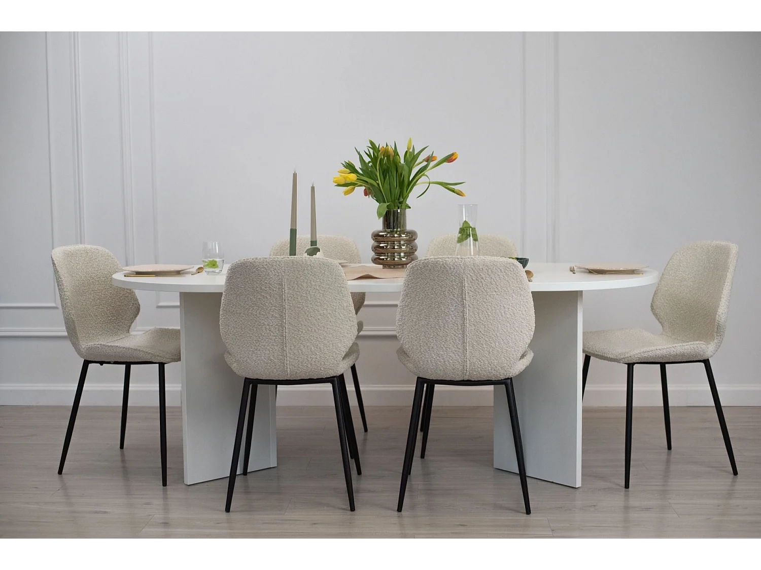 Table à manger - blanc - 90x204 cm - OVO
