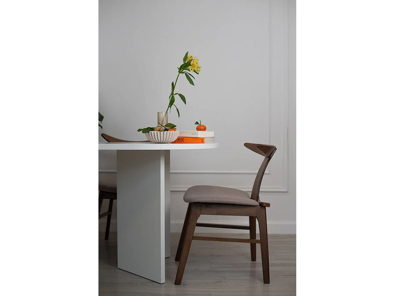 Table à manger - blanc - 90x204 cm - OVO