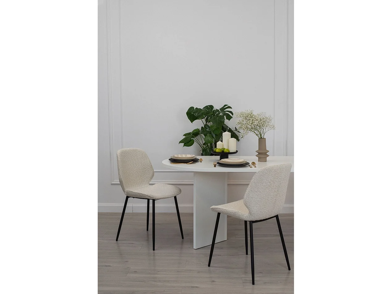 Table à manger - blanc - 90x204 cm - OVO