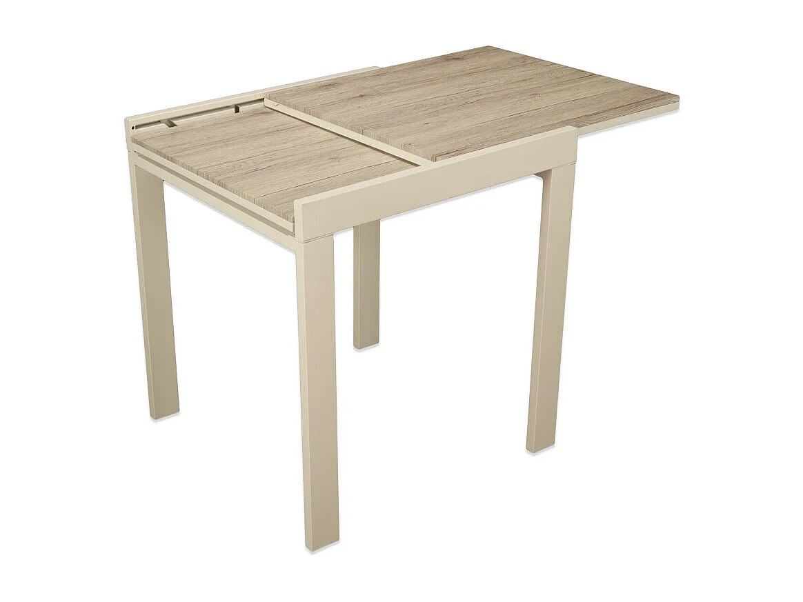 Tavolo bar Cucina 70x70 allungabile a 70x140 cm colore beige mod. SANREMO by Yelloo