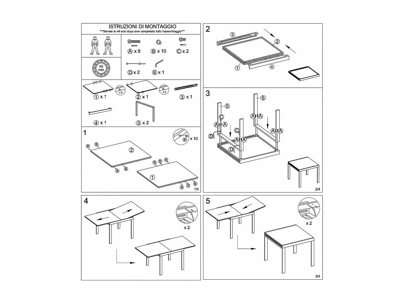 Tavolo bar Cucina 70x70 allungabile a 70x140 cm colore beige mod. SANREMO by Yelloo
