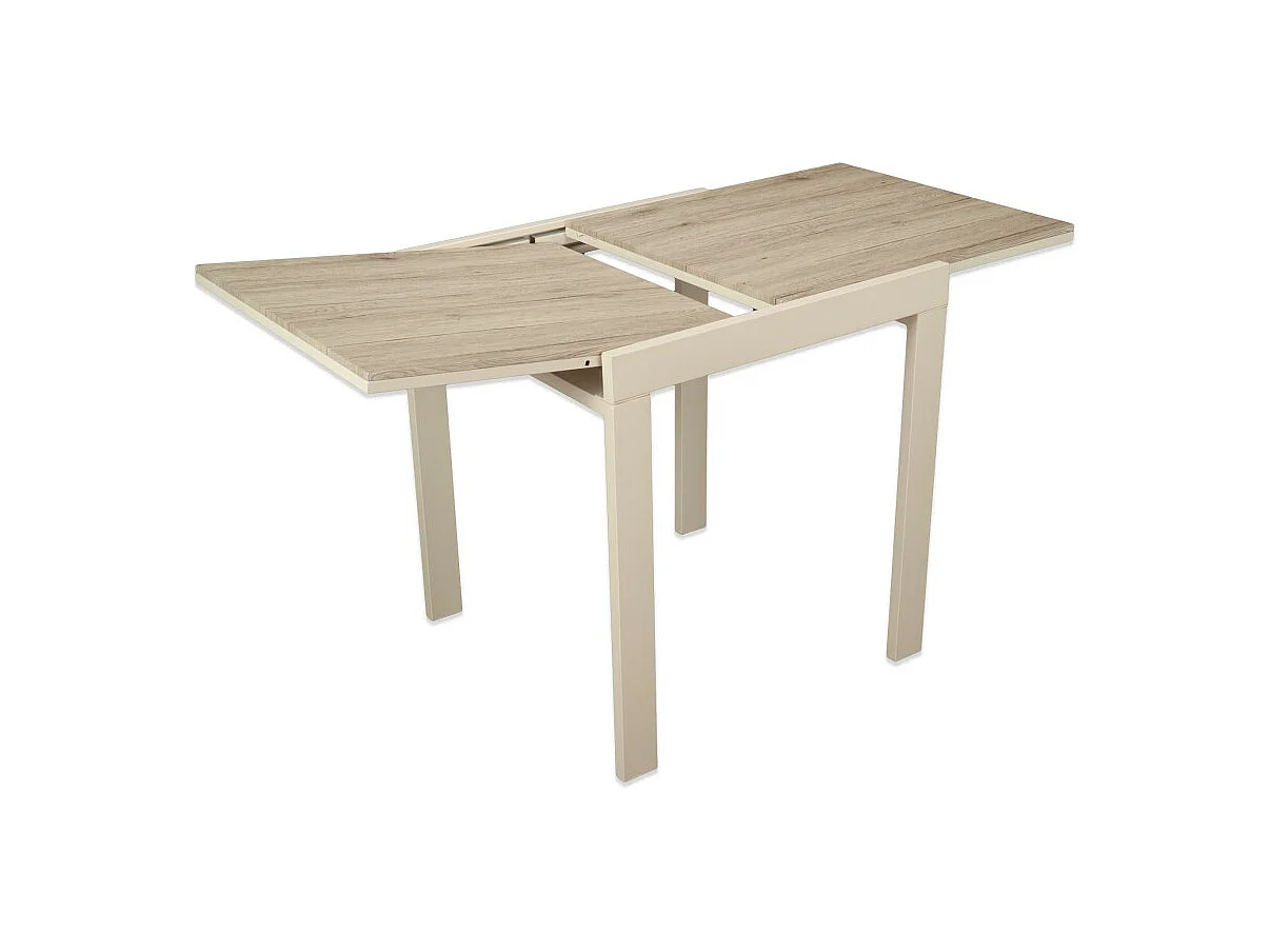 Tavolo bar Cucina 70x70 allungabile a 70x140 cm colore beige mod. SANREMO by Yelloo