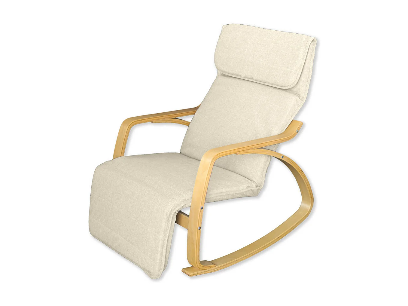 Fauteuil relax à bascule avec repose-pieds réglable mod. ZEN BLANC par Yelloo