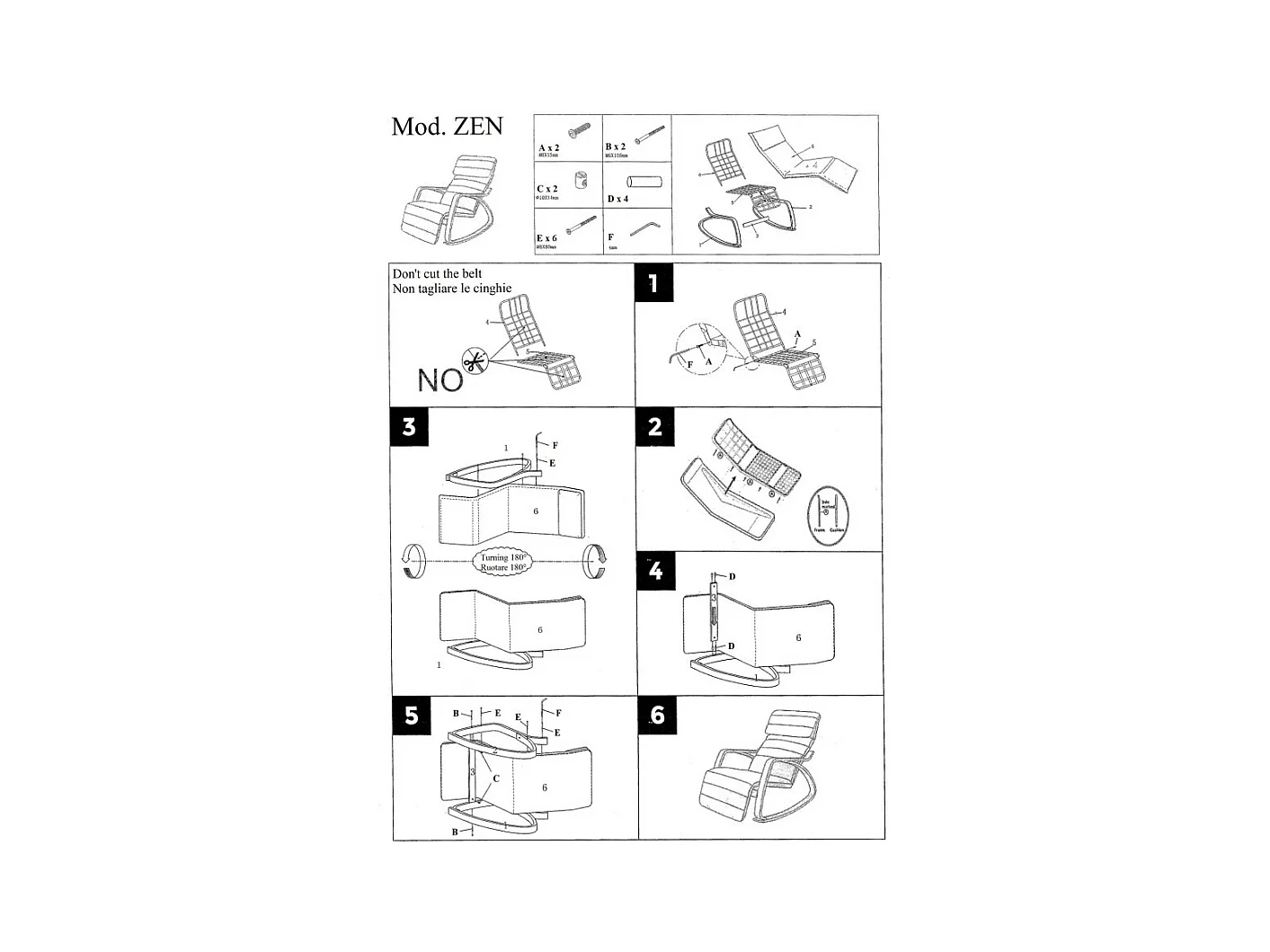 Fauteuil relax à bascule avec repose-pieds réglable mod. ZEN GREY par Yelloo