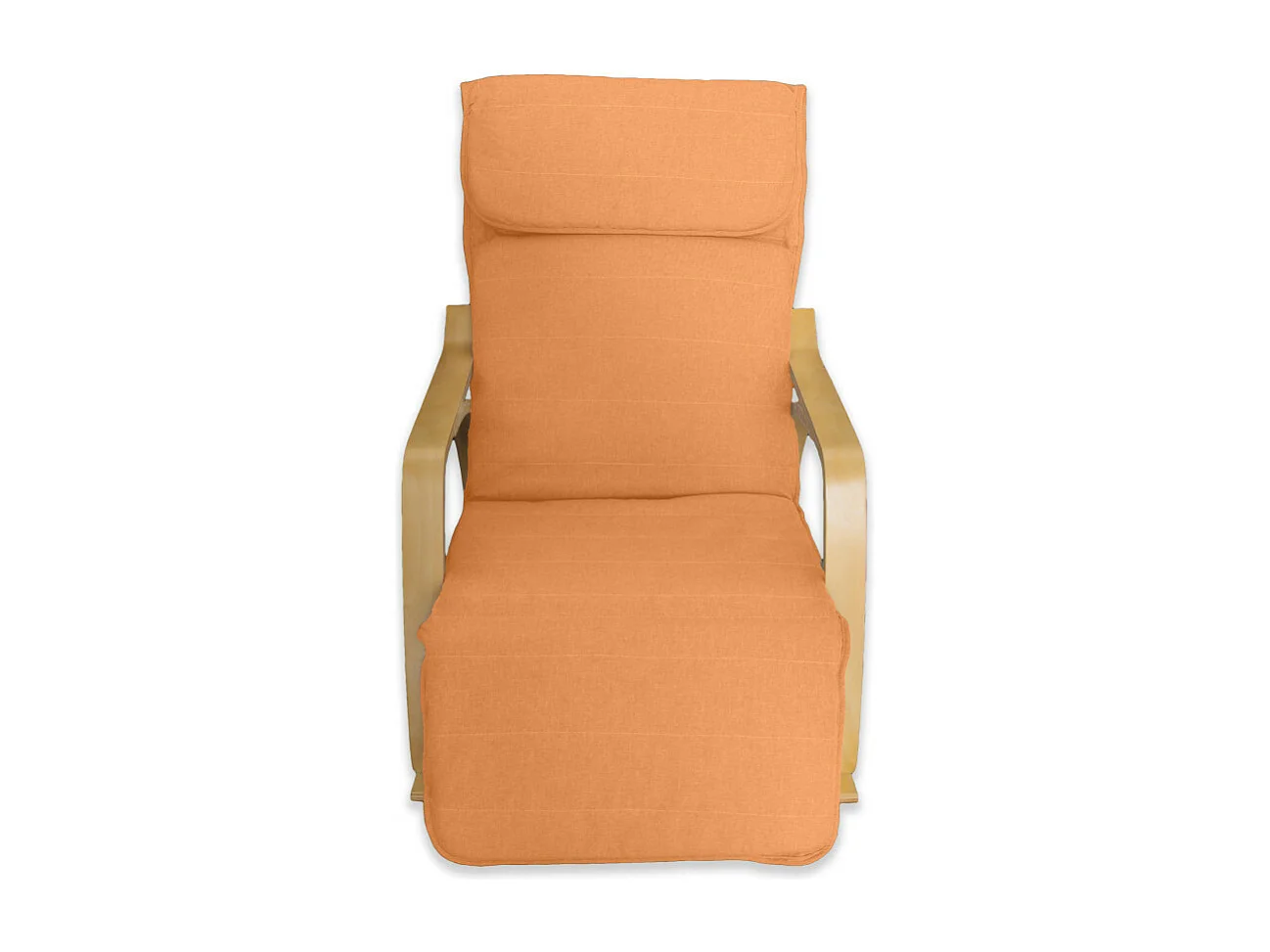 Poltrona relax sedia a dondolo con poggiapiedi regolabile mod. ZEN ARANCIONE by Yelloo