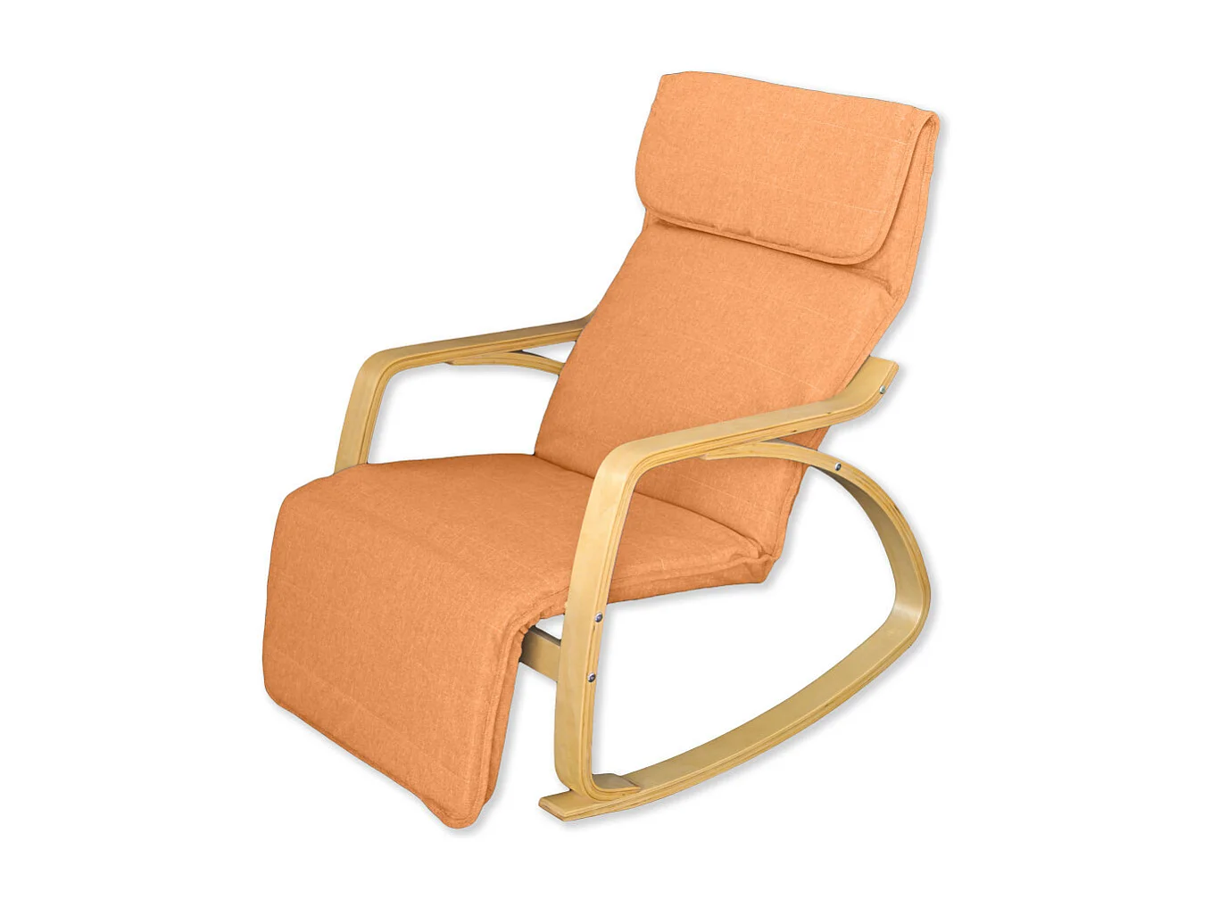 Fauteuil relax à bascule avec repose-pieds réglable mod. ZEN ORANGE par Yelloo