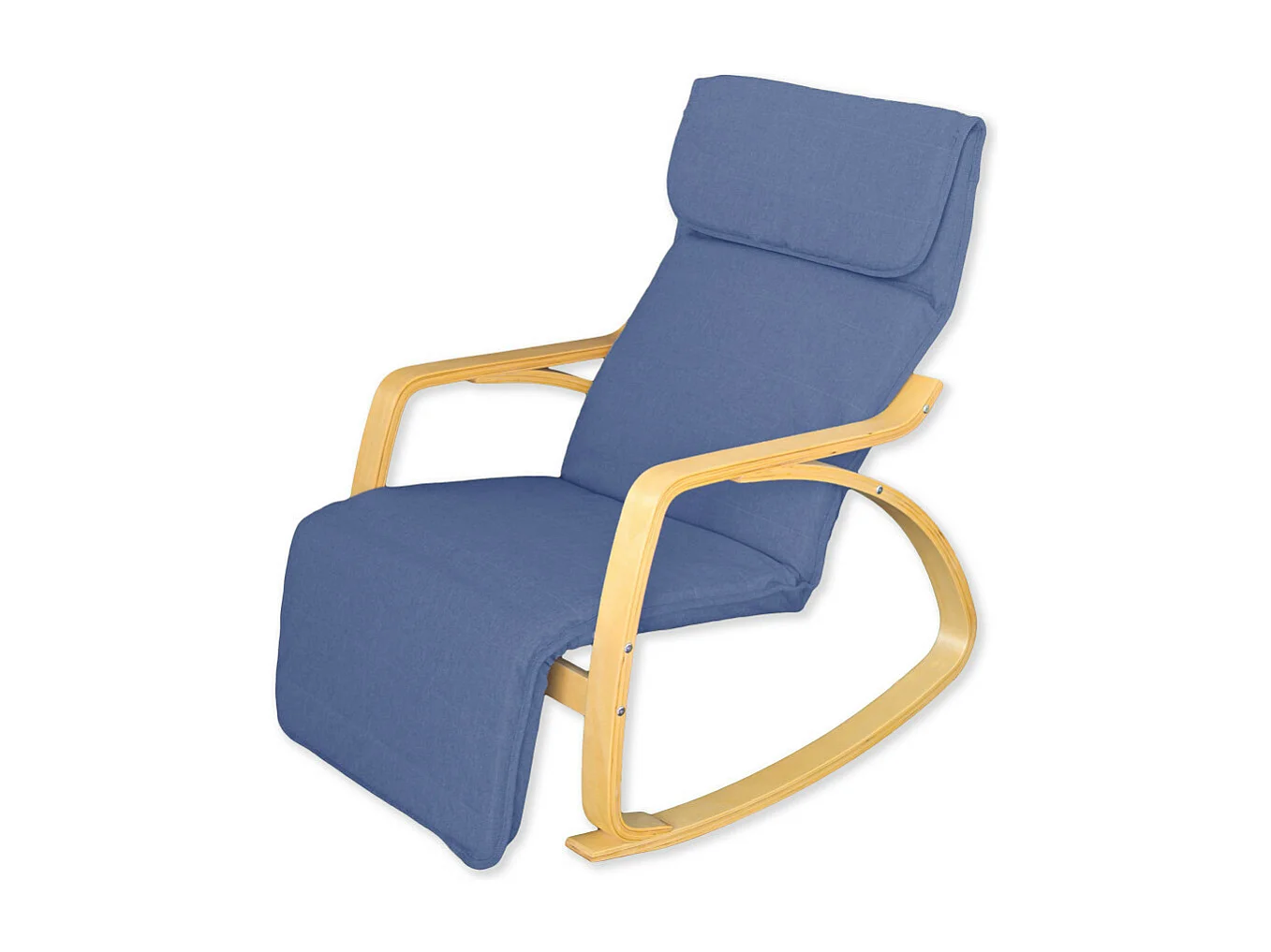 Poltrona relax sedia a dondolo con poggiapiedi regolabile mod. ZEN BLU by Yelloo