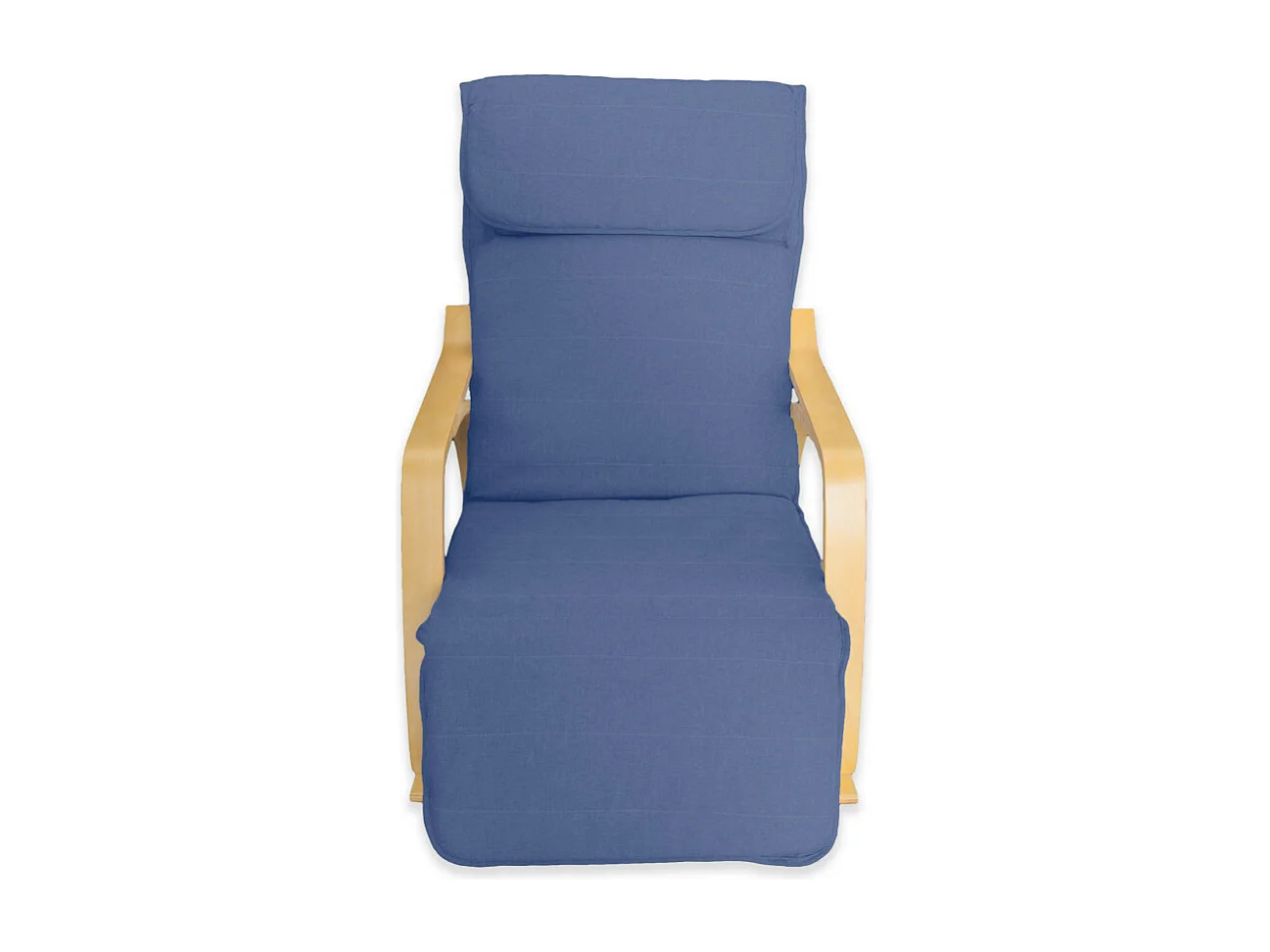 Poltrona relax sedia a dondolo con poggiapiedi regolabile mod. ZEN BLU by Yelloo