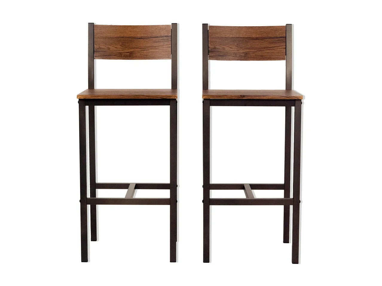 Set 2 Sgabelli bar marrone noce mod. VENICE by Yelloo