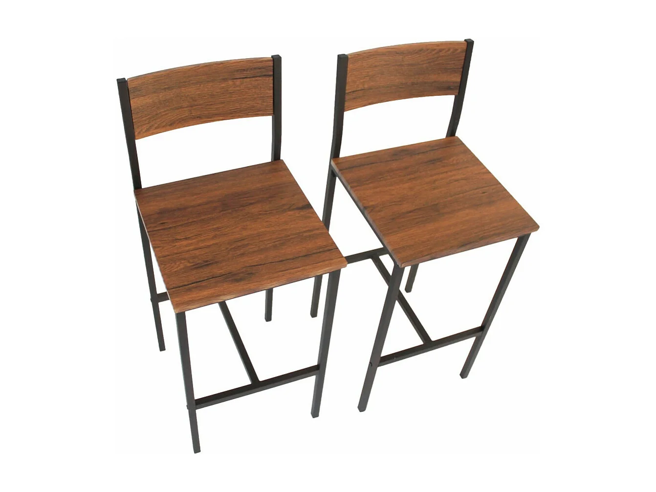 Set 2 Sgabelli bar marrone noce mod. VENICE by Yelloo