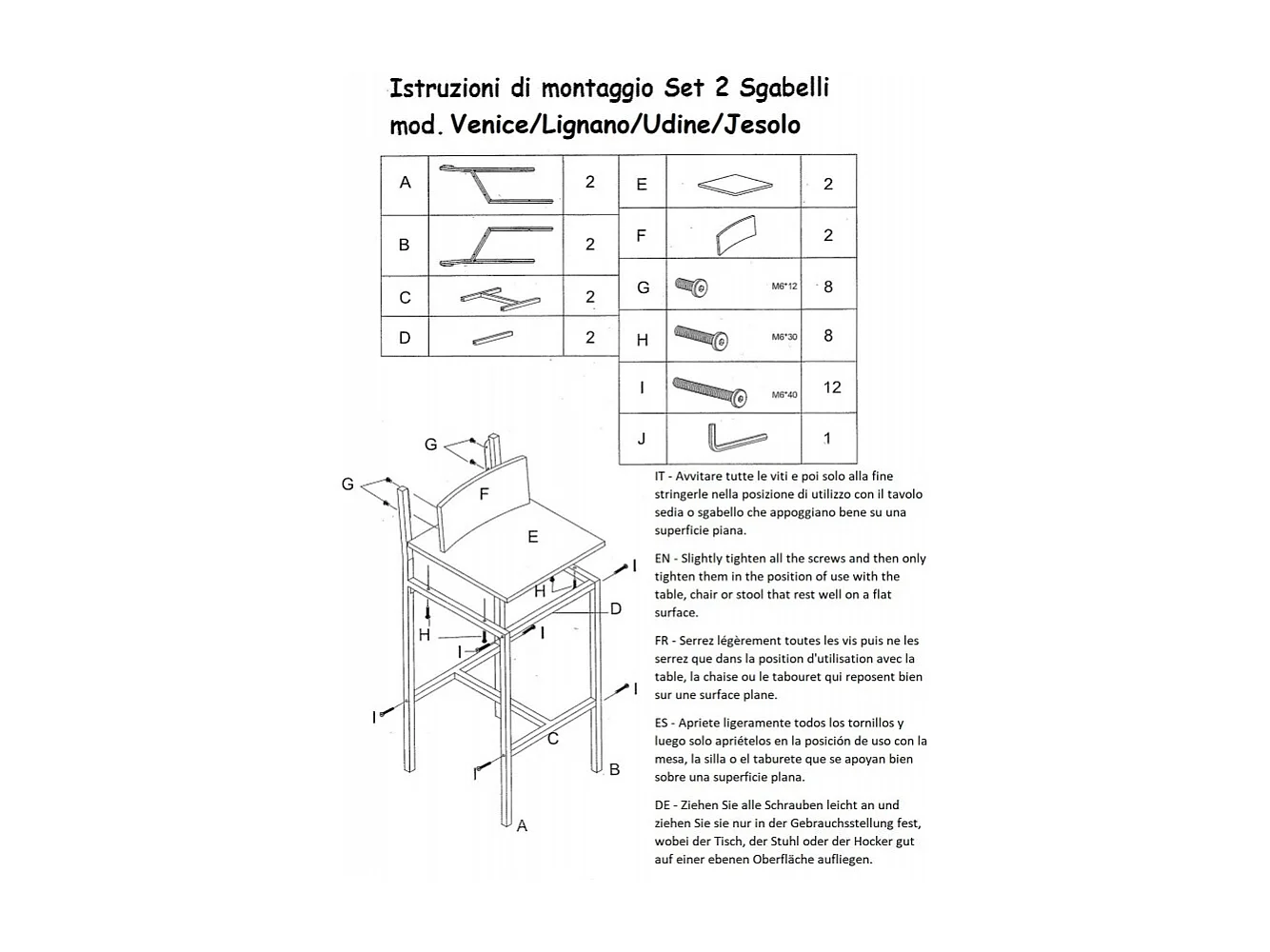 Set 2 Sgabelli bar marrone noce mod. VENICE by Yelloo