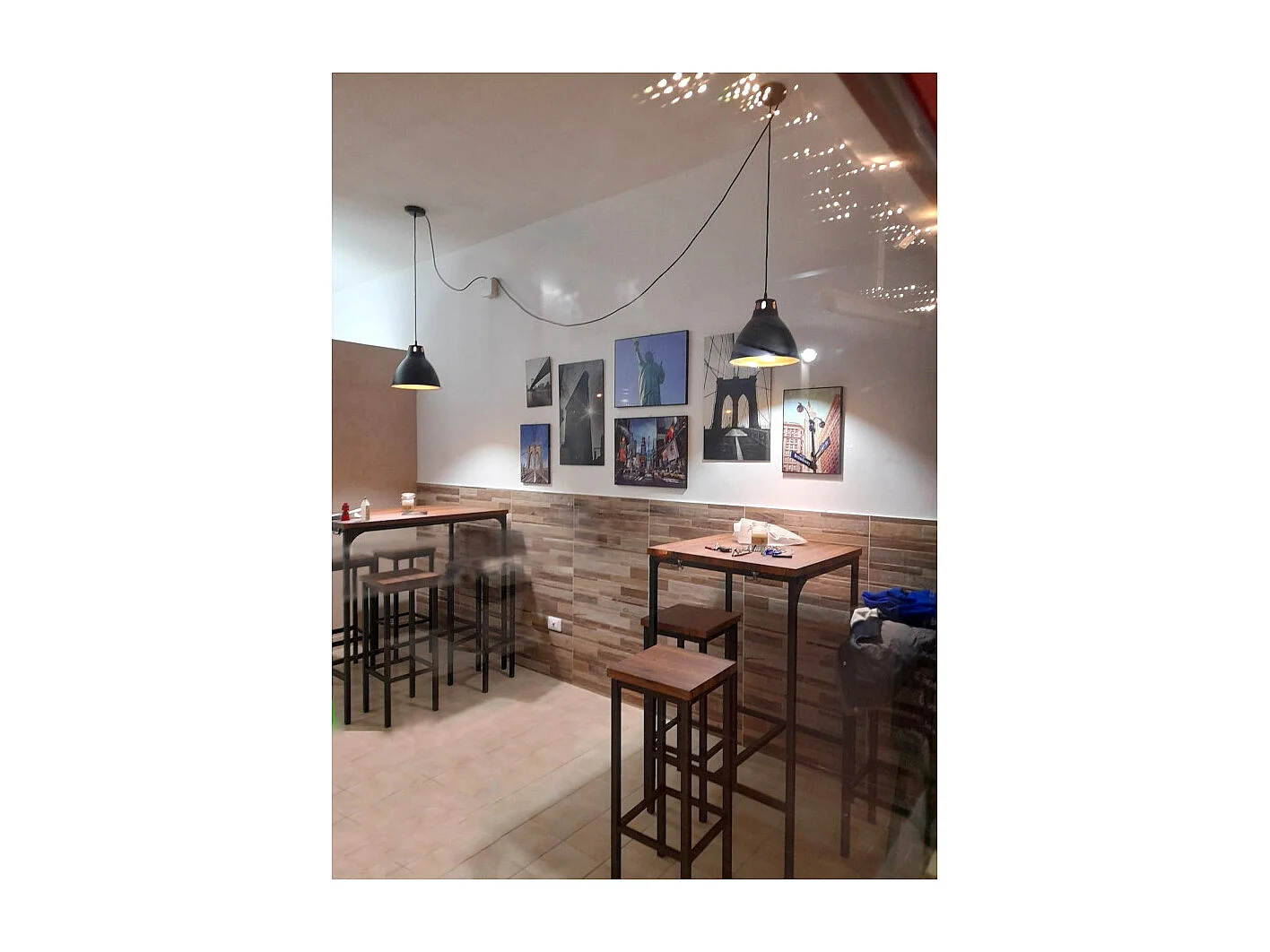 Lot de 2 tabourets de bar, hauteur d'assise 78 cm, couleur marron noyer, mod. FIRENZE ROMA par Yelloo