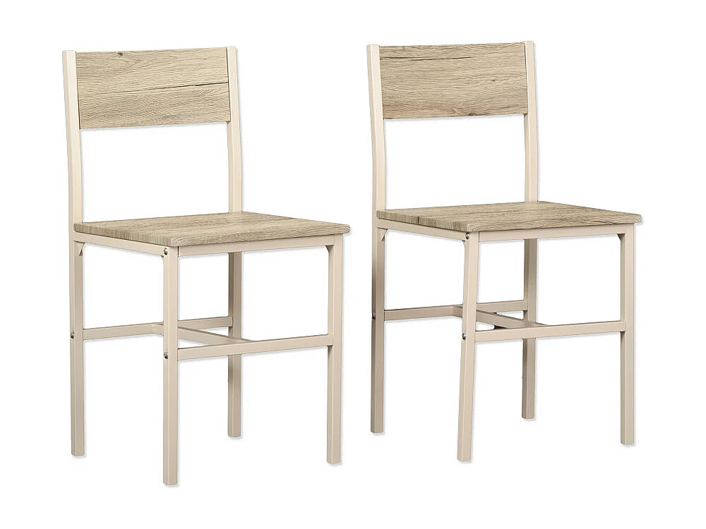 Conjunto de 2 cadeiras na cor carvalho bege mod. PORTOFINO por Yelloo