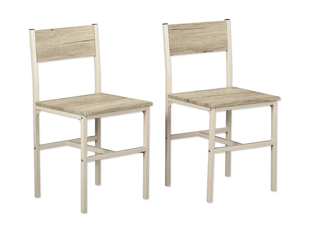 Conjunto de 2 cadeiras na cor carvalho bege mod. PORTOFINO por Yelloo