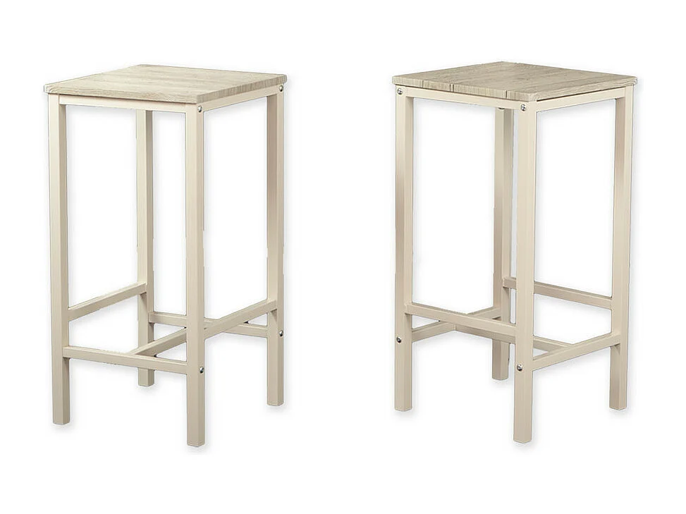 Zestaw 2 beżowych krzeseł kuchennych barowych Mod. BRASIL firmy Yelloo