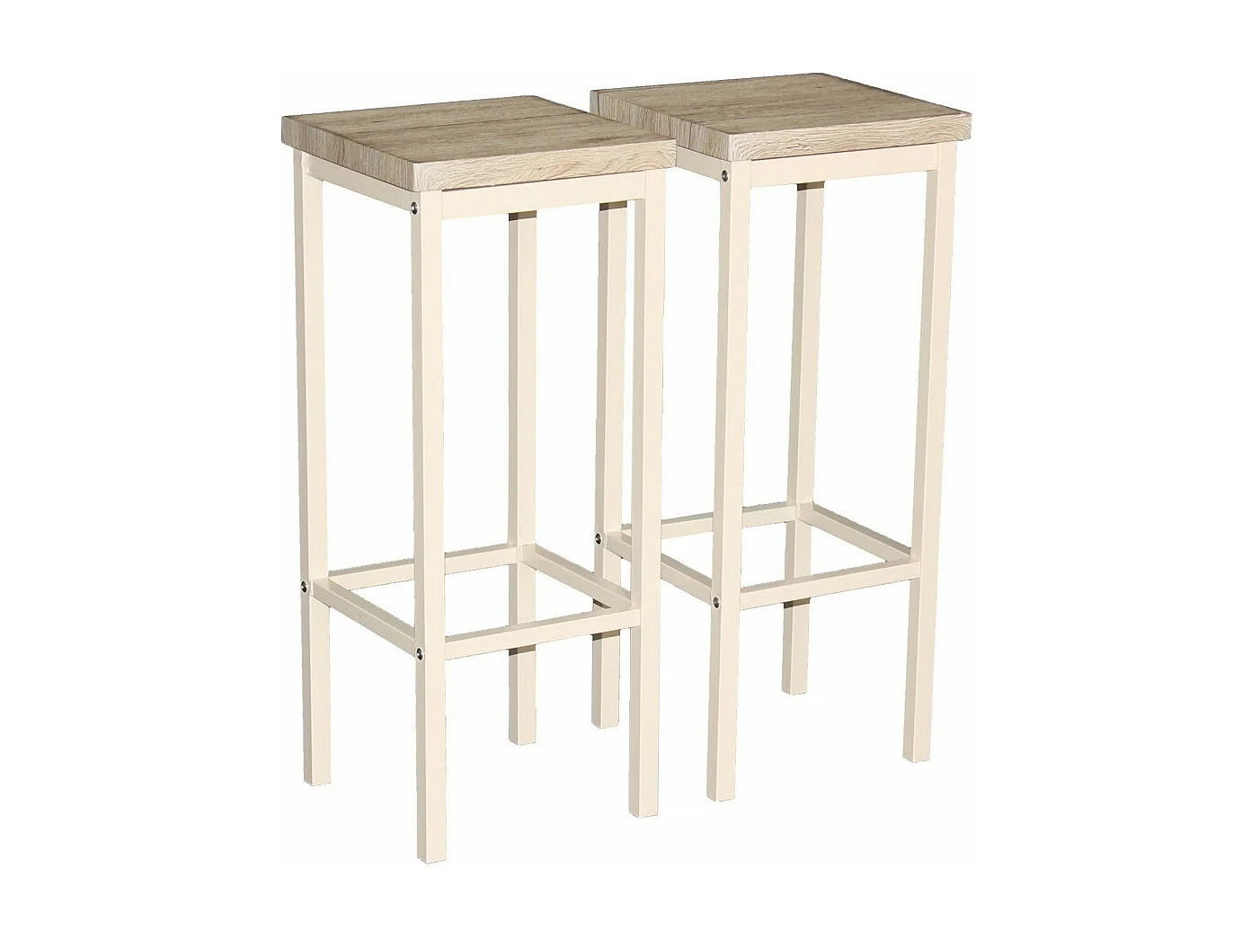Set 2 Sgabelli bar alti 78 cm beige rovere chiaro mod. RICCIONE RIMINI by Yelloo