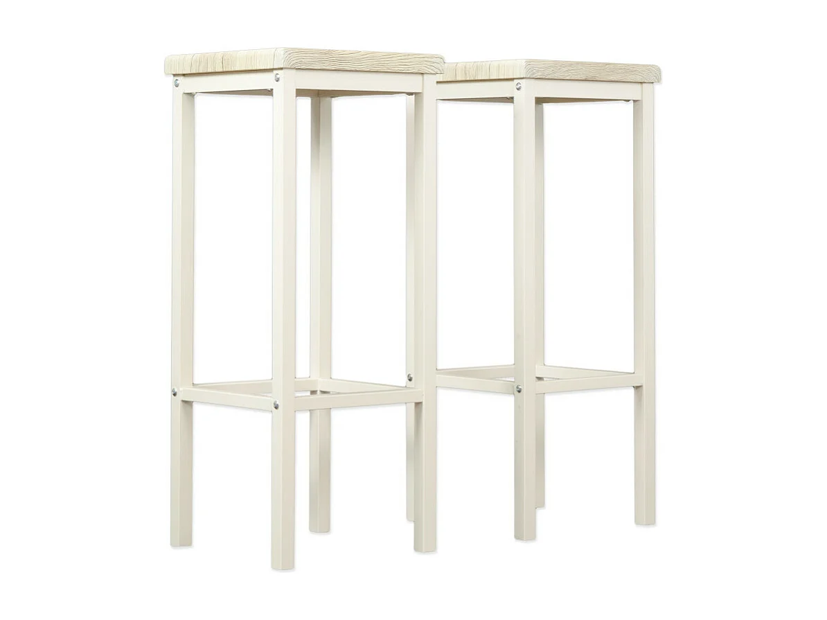 Set 2 Sgabelli bar alti 78 cm beige rovere chiaro mod. RICCIONE RIMINI by Yelloo