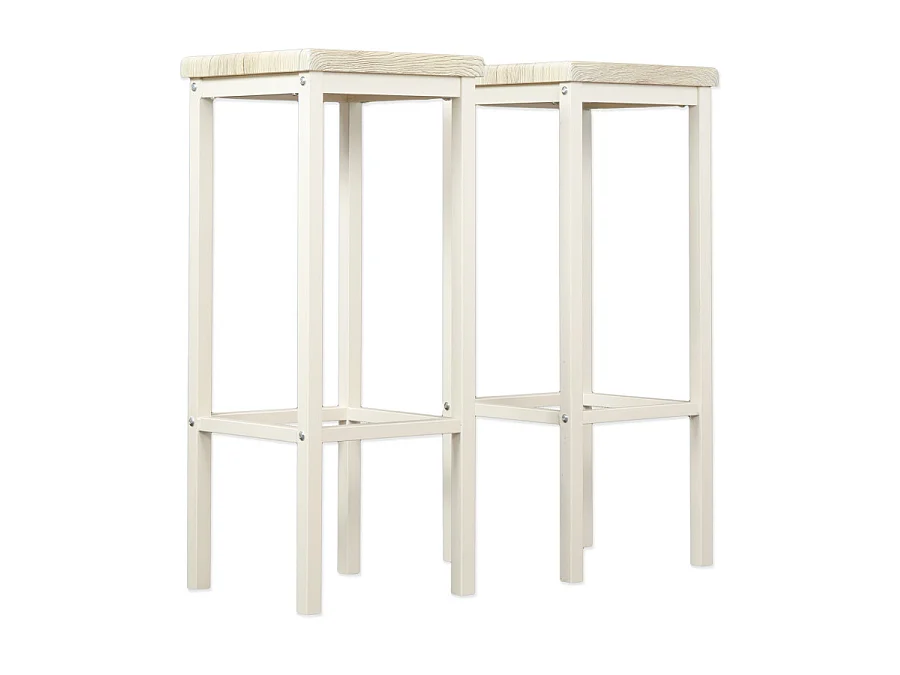 Set 2 Sgabelli bar alti 78 cm beige rovere chiaro mod. RICCIONE RIMINI by Yelloo