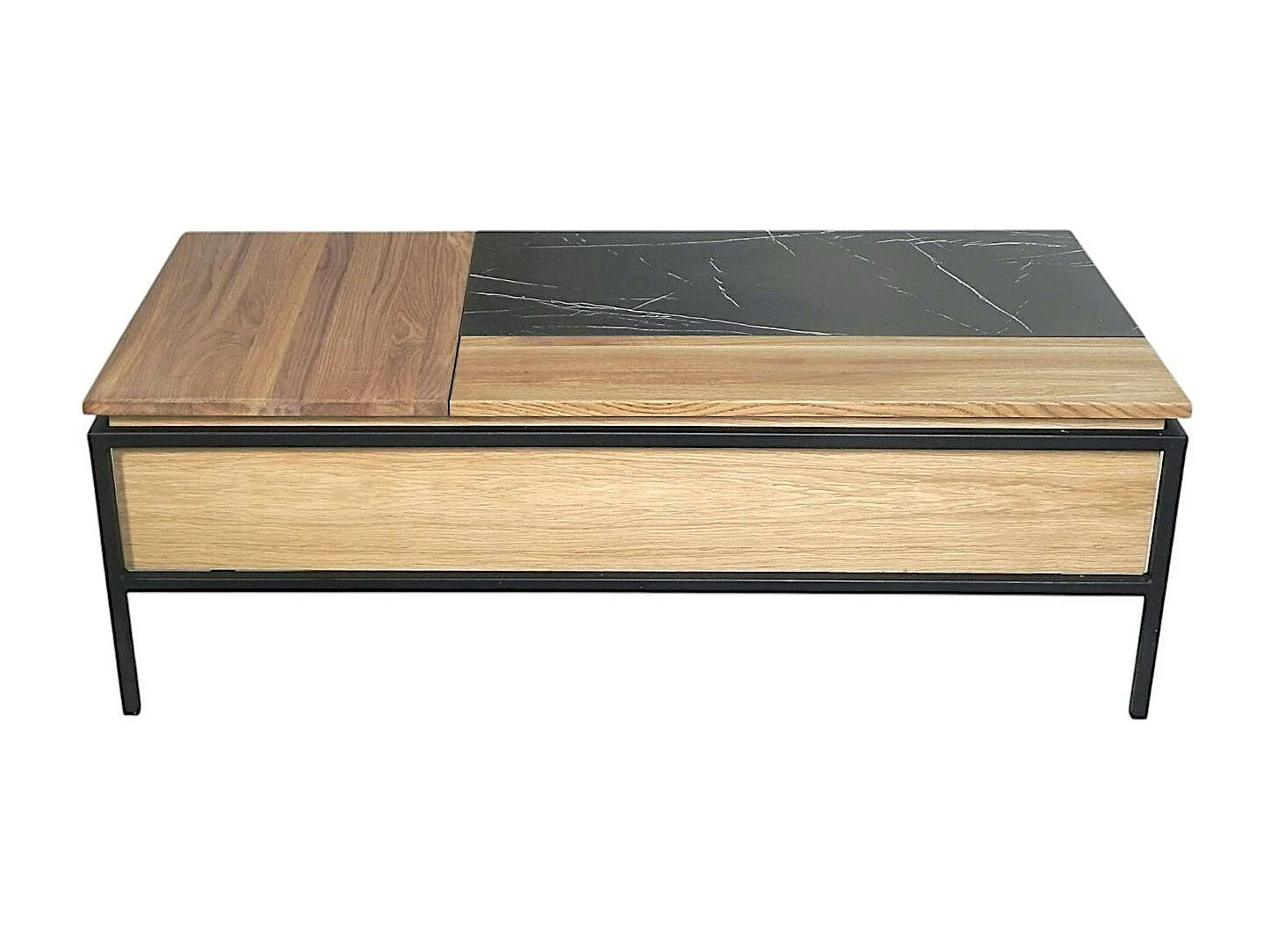 Table basse relevable style design en bois de chêne finition miel ESSEN