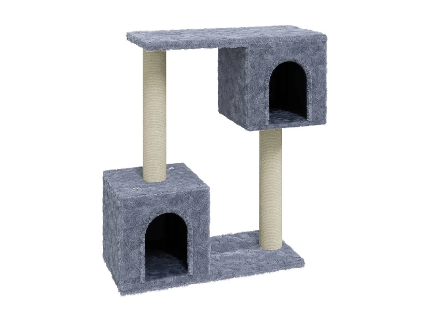 Arbre à chat avec griffoirs en sisal Gris clair 60 cm