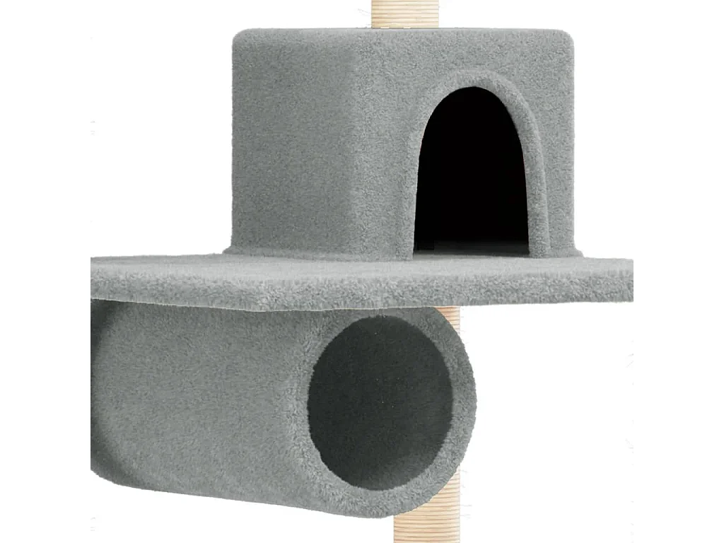 Árvore para gatos com arranhadores de sisal Cinza claro 168 cm