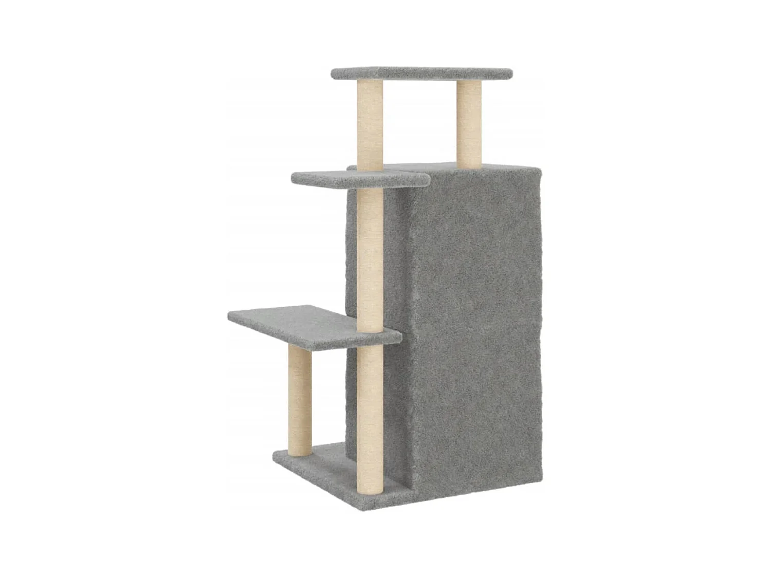 Katzenbaum mit Sisal-Kratzstämmen, hellgrau, 97 cm