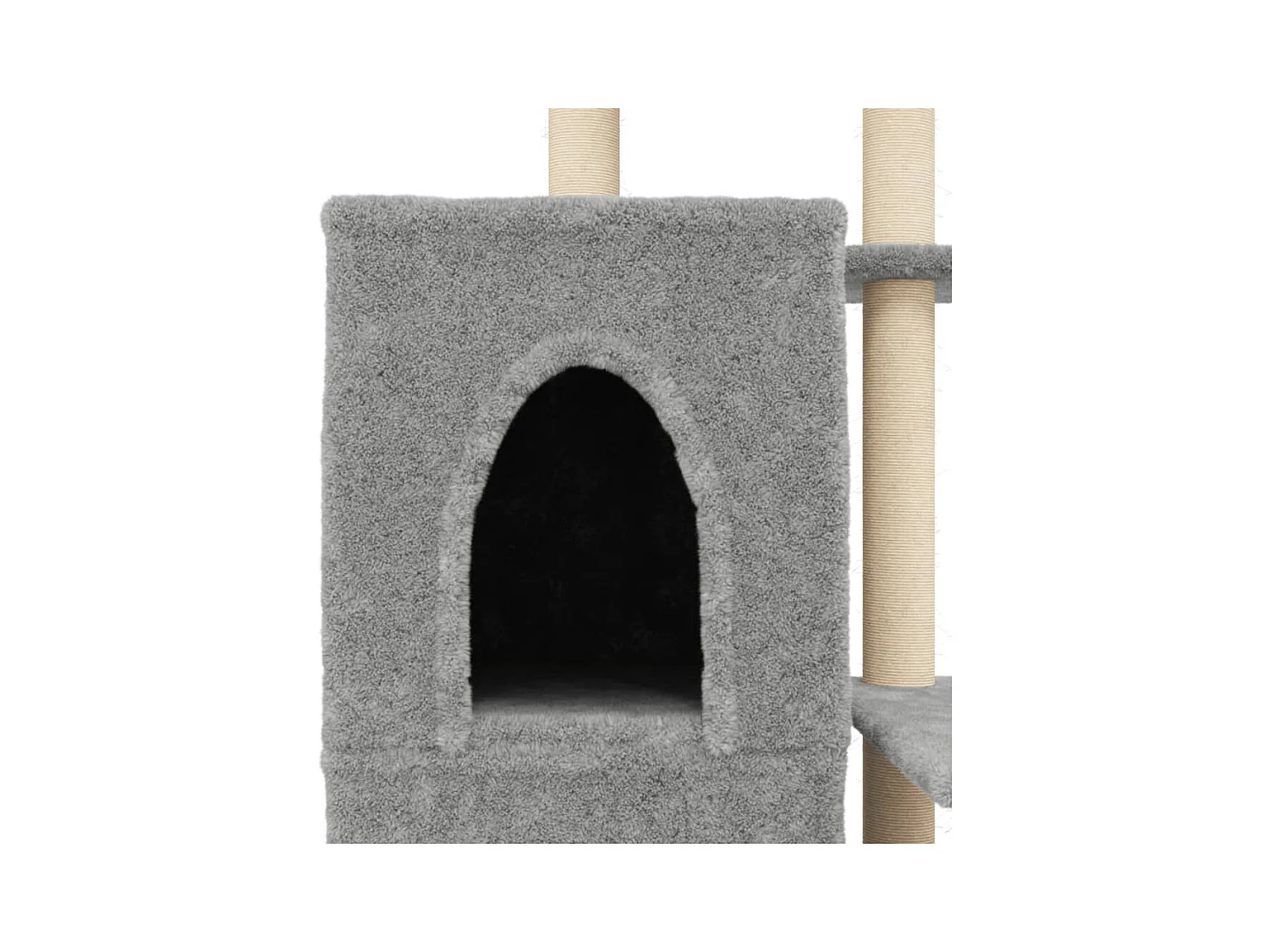 Katzenbaum mit Sisal-Kratzstämmen, hellgrau, 97 cm