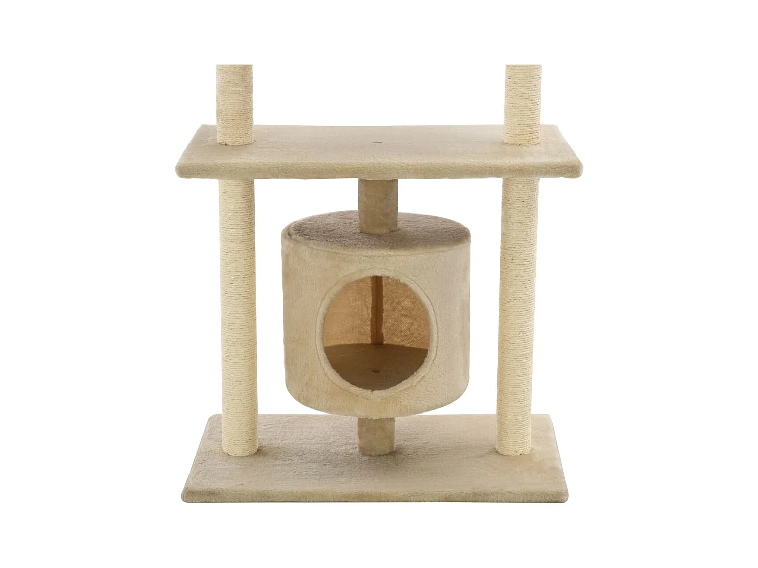 Katzenbaum mit Sisalkratzstämmen 95 cm Beige