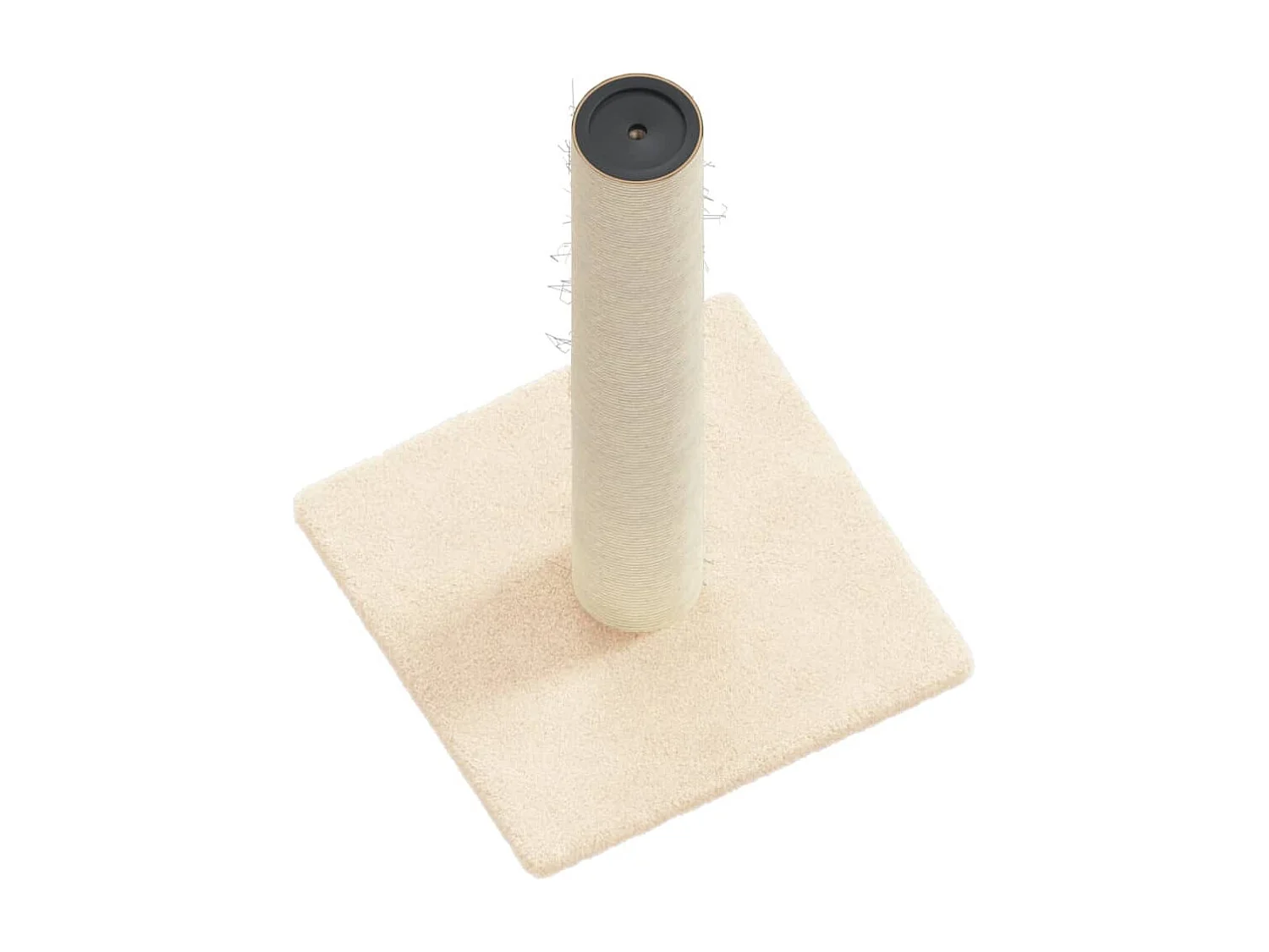 Cremefarbener Kratzbaum 22x22x45 cm