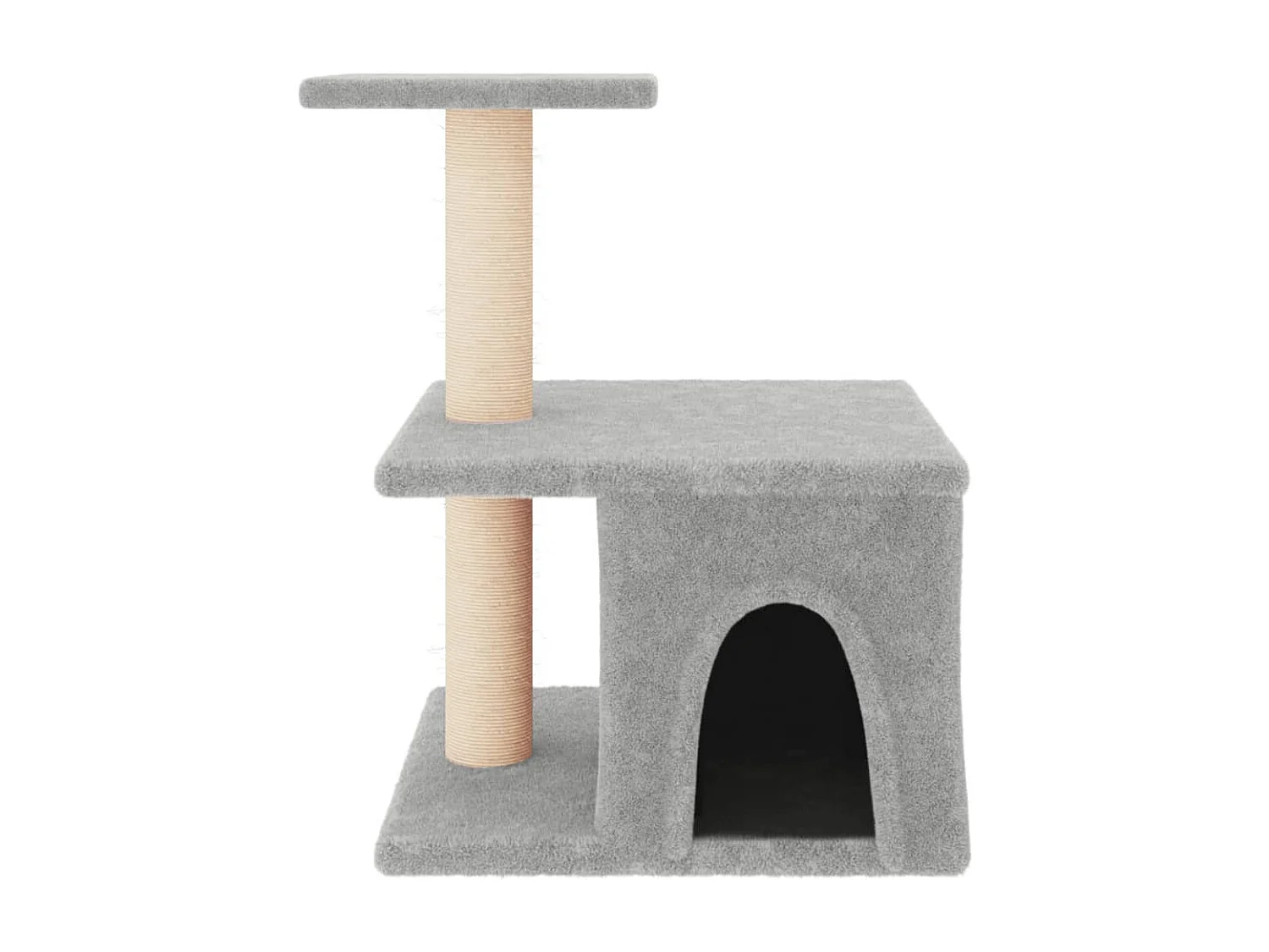 Arbre à chat avec griffoirs en sisal gris clair 48 cm