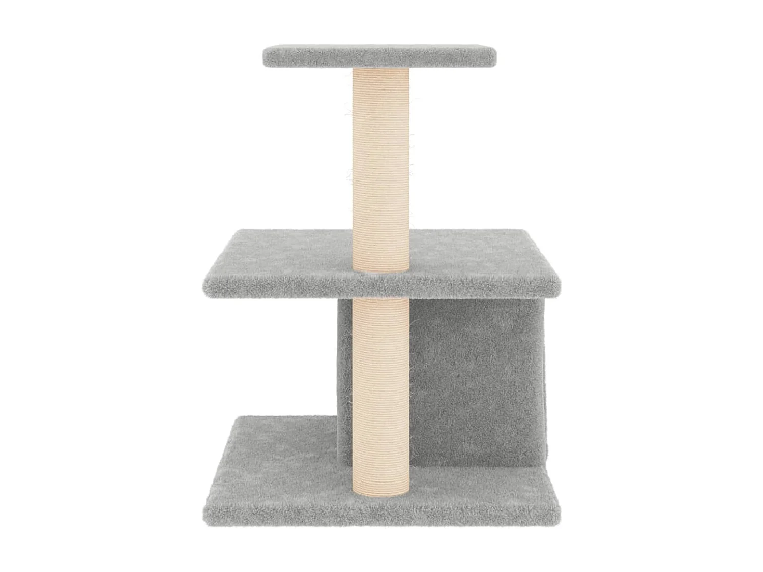 Arbre à chat avec griffoirs en sisal gris clair 48 cm