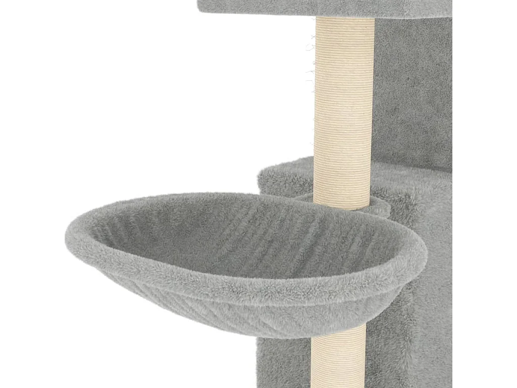 Árbol para gatos con rascadores de sisal Gris claro 83 cm