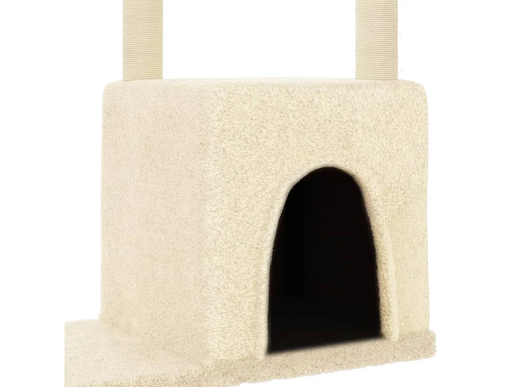Árvore para gatos com arranhadores de sisal creme 97,5 cm