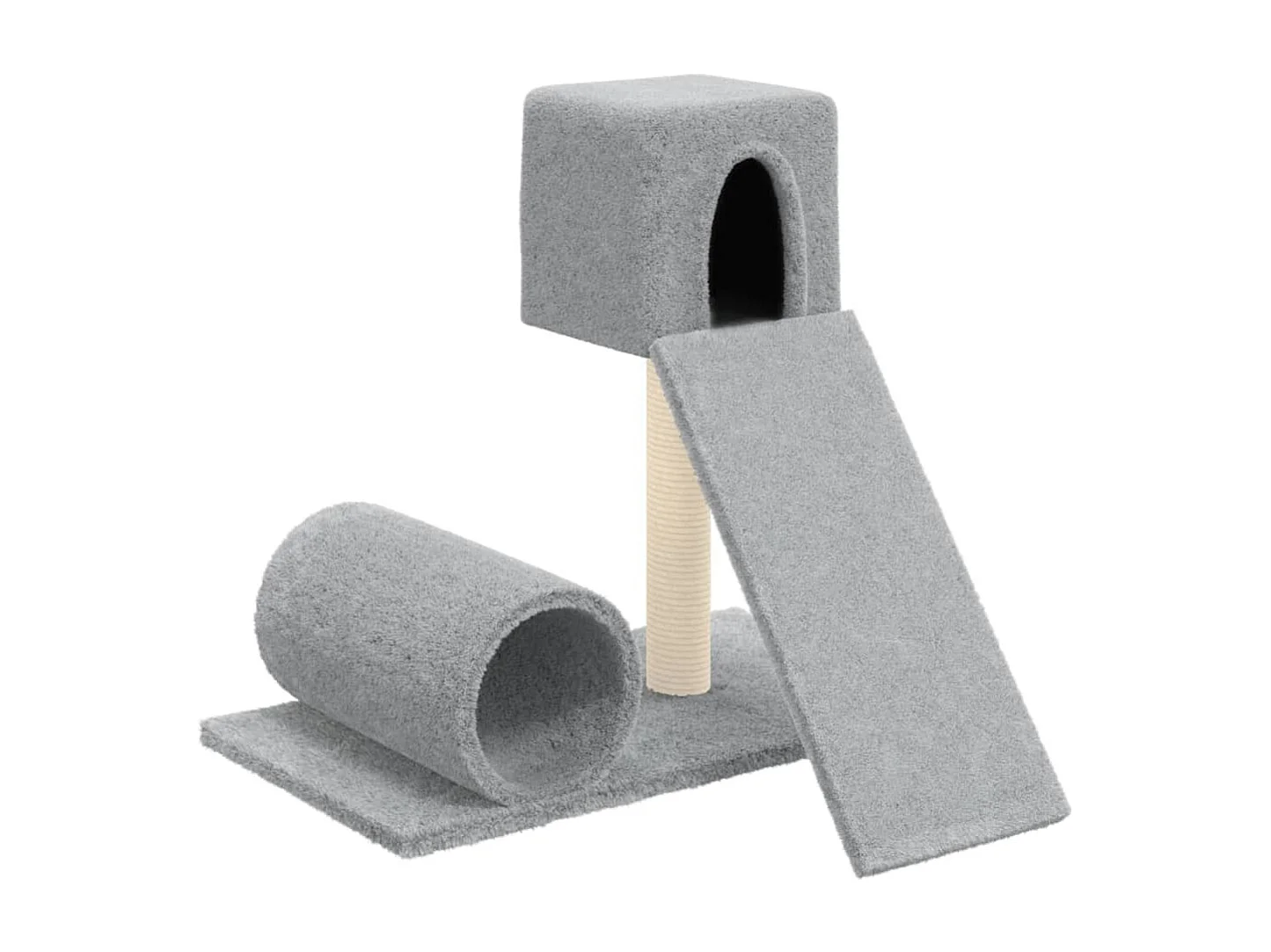 Arbre à chat avec griffoir en sisal Gris clair 59 cm