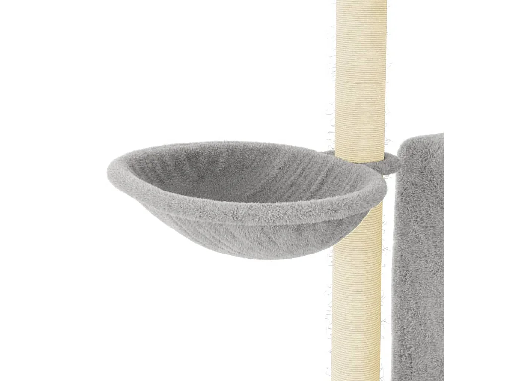 Arbre à chat avec griffoirs en sisal Gris clair 96,5 cm