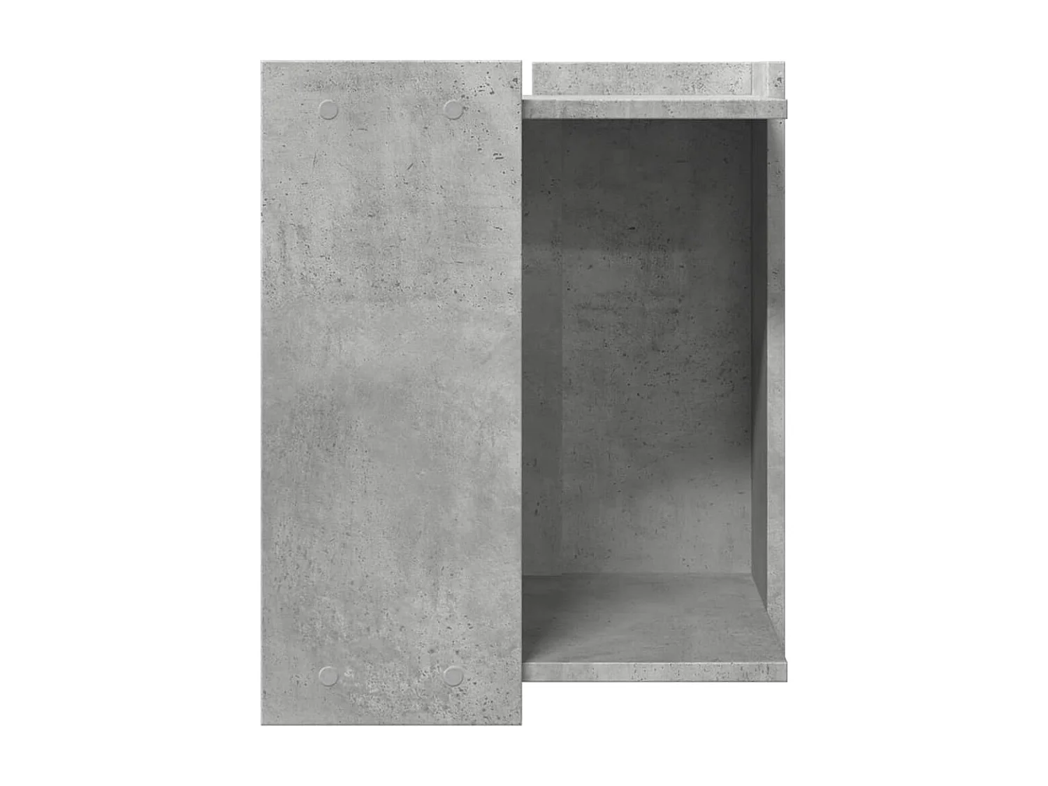 Meuble de bac à litière pour chat gris béton bois d'ingénierie