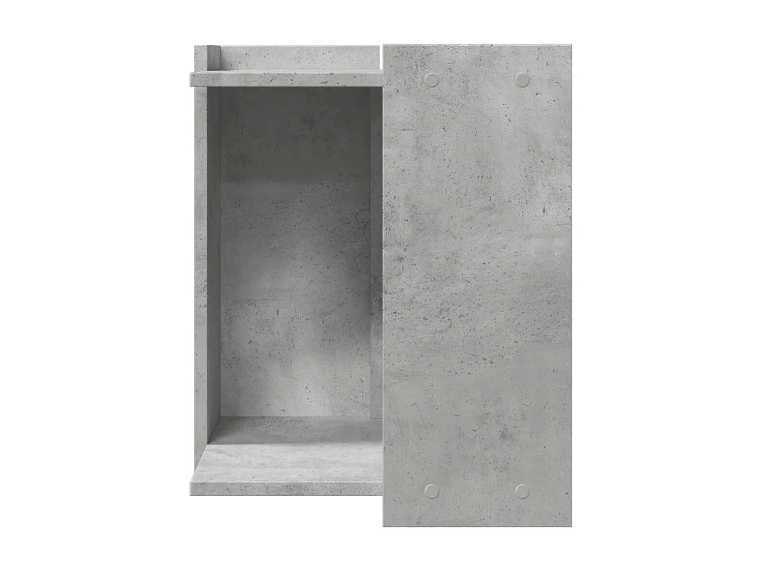 Mobiletto per lettiera per gatti in legno ingegnerizzato grigio cemento