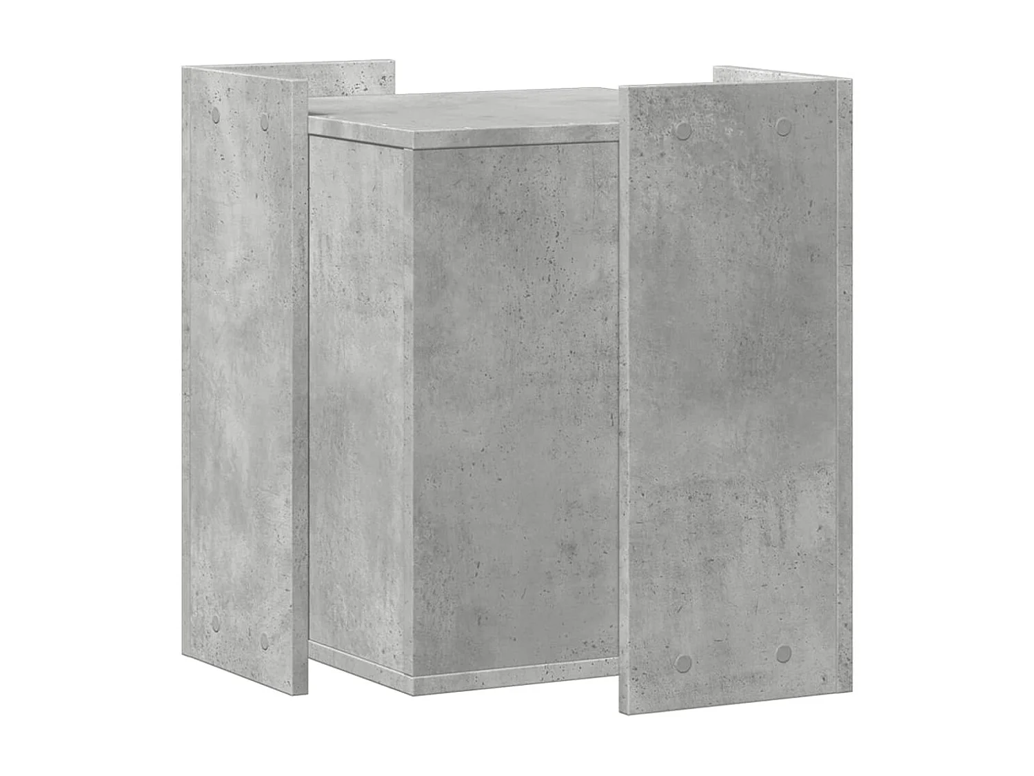 Mobiletto per lettiera per gatti in legno ingegnerizzato grigio cemento