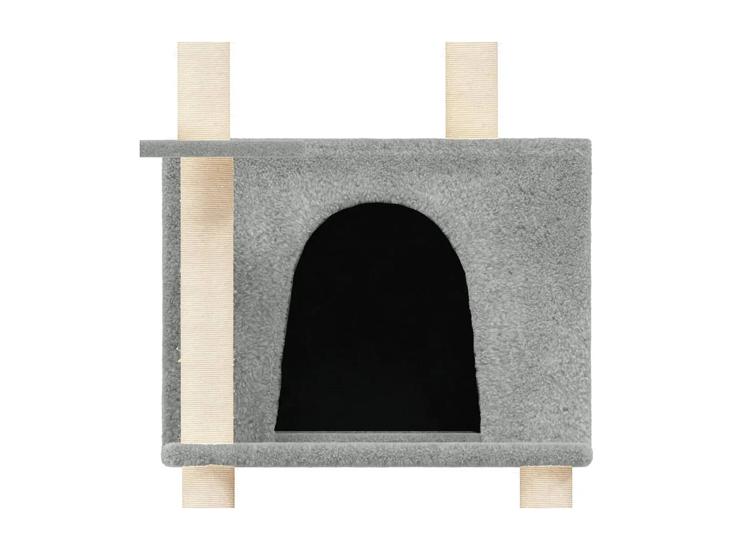 Arbre à chat avec griffoirs en sisal Gris clair 166 cm