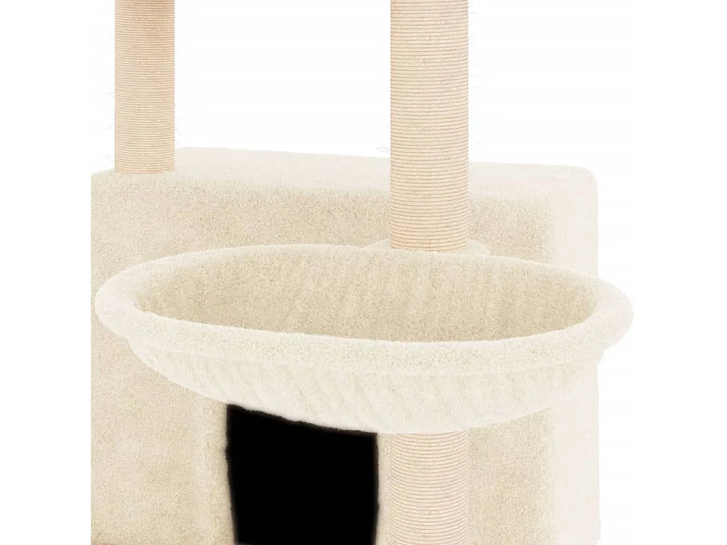 Tiragraffi con tiragraffi in sisal crema 132 cm
