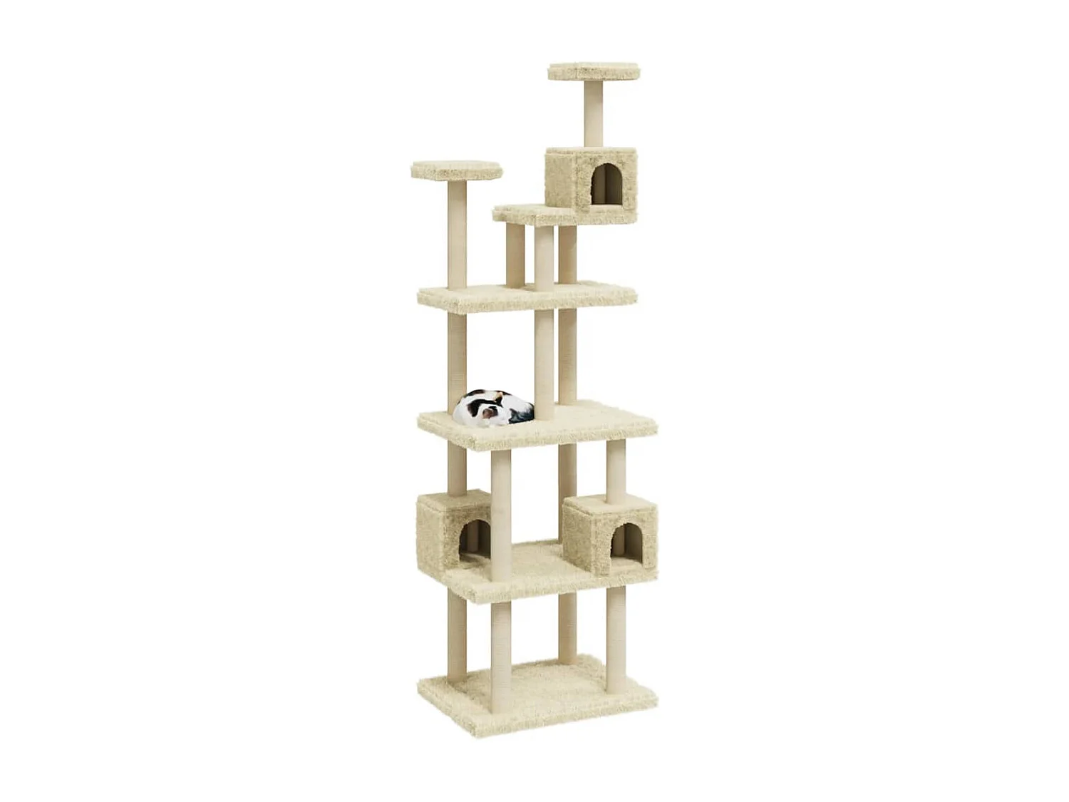 Árbol para gatos con rascadores de sisal Crema 188 cm