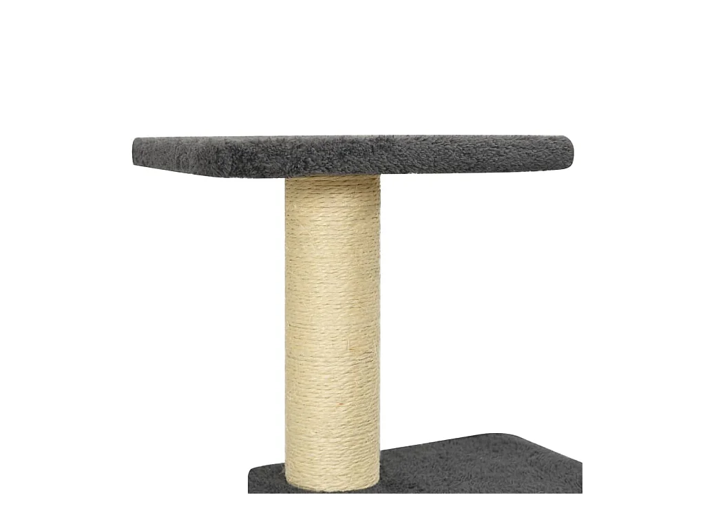 Katzenbaum mit dunkelgrauen Sisalkratzstämmen 118,5 cm